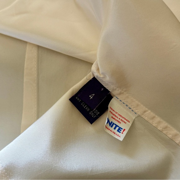 Ralph Lauren Collection Purple Label Dupioni Silk Top Ivory | 4 - Picture 5 of 5